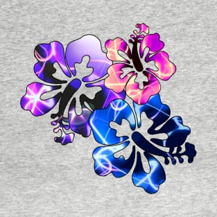 Hibiscus Trio - Multicolor T-Shirt